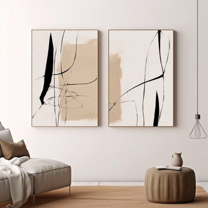 black and white wall art