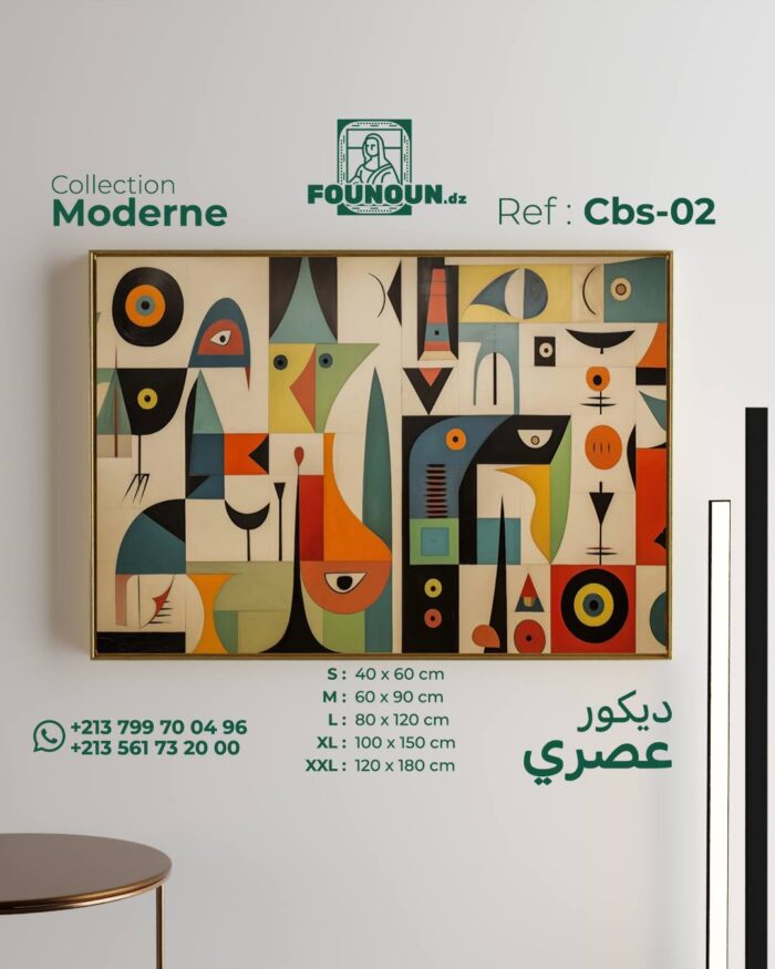 Cubist artwork with geometric abstract shapes