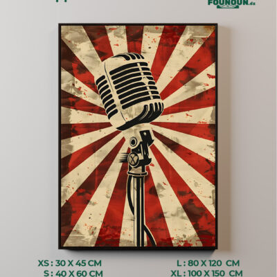Microphone retro poster