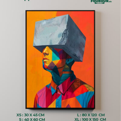 Stone-head cubist art