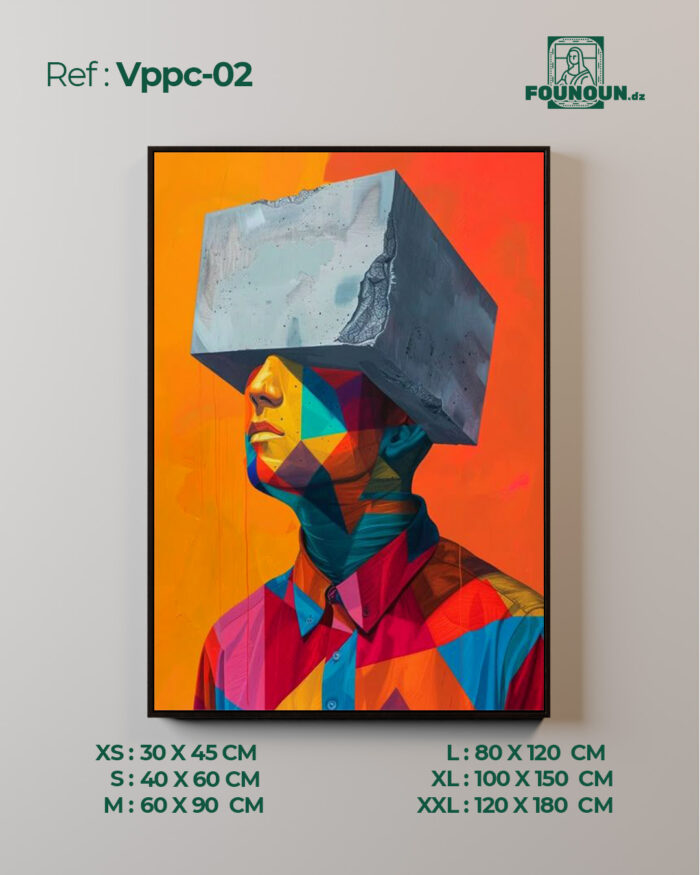 Stone-head cubist art