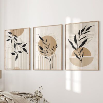 Boho set of 3 flowers
