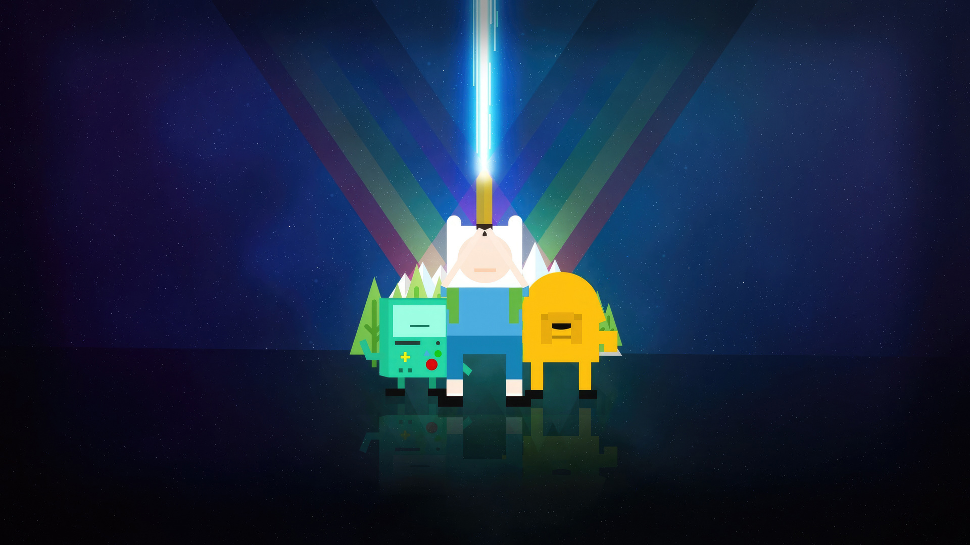 Finn Jake BMO Cosmic Beam