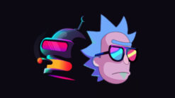 Rick & Robot Neon Icons