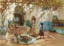 Algiers Courtyard Morning Print