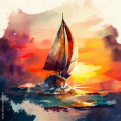 Sunset Sail Serenity
