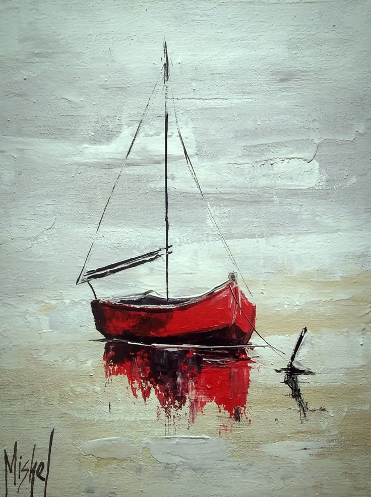 Red Boat Serenity Print