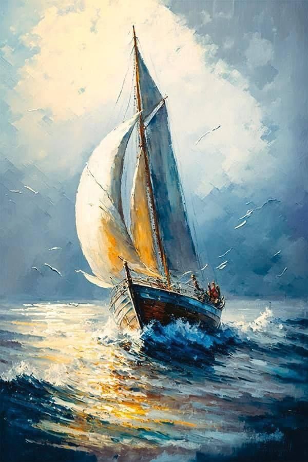 Golden Horizon Sailboat