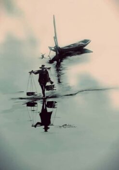 Silent Fisherman Morning Mist