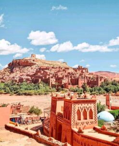 Desert Fortress Under Blue Sky
