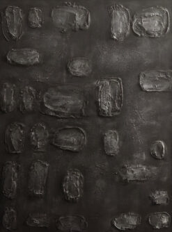 Monochrome Black Textured Abstract (Relief Blocks)