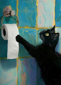 Mischievous Bathroom Cat