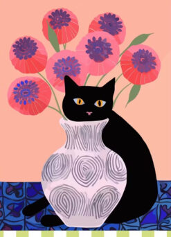 Black Cat in Bloom