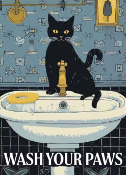 Wash Your Paws Cat