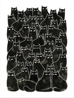 Black Cat Crowd Pattern