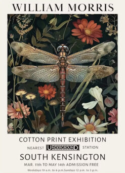 Morris Dragonfly Floral Print