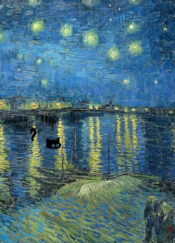 Starry Night Cat Print