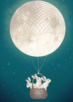 Moonlit Bunny Balloon Print
