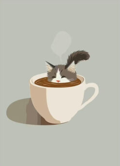 Cozy Cat Latte Print