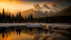Golden Peak Reflection