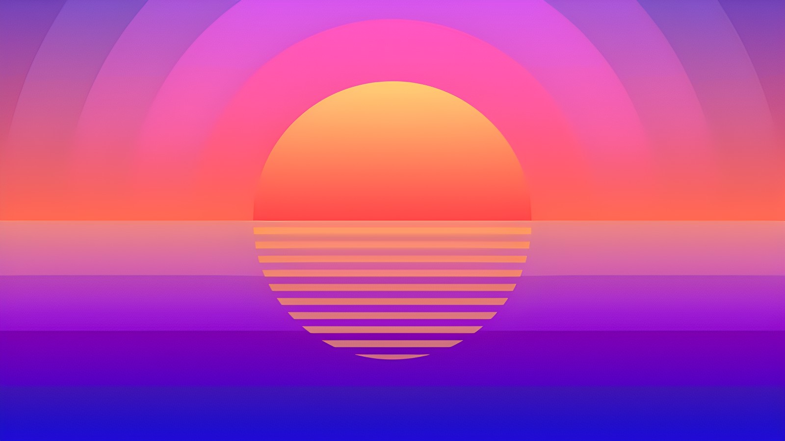 Golden Synthwave Sunrise