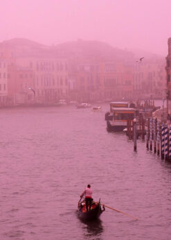 Venice Pink Mist Gondola Print