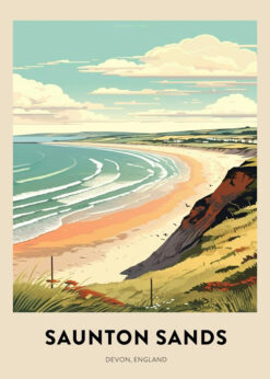 Saunton Sands Devon Print