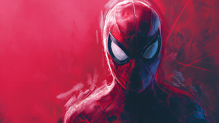 Spider-Man Crimson Smoke Portrait