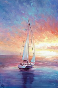 Sunset Serenity Sailboat