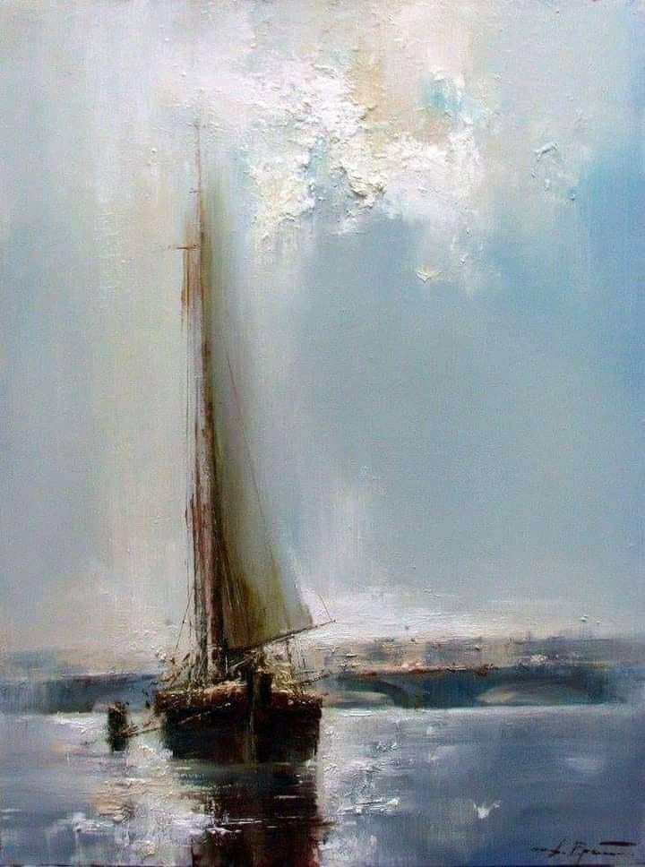 Silent Harbor Sail Print