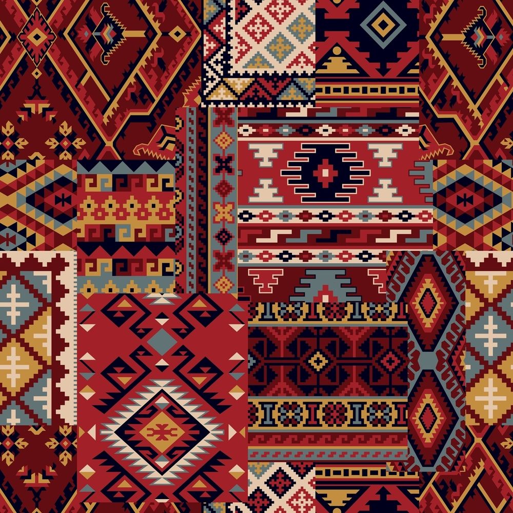 Crimson Kilim Mosaic