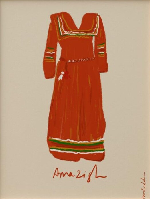 Amazigh Red Dress