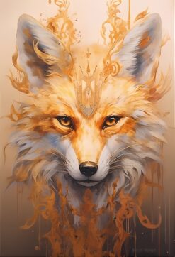 Crowned Ember Fox Spirit