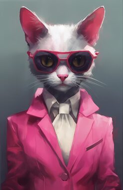 Pink Suit Cool Cat