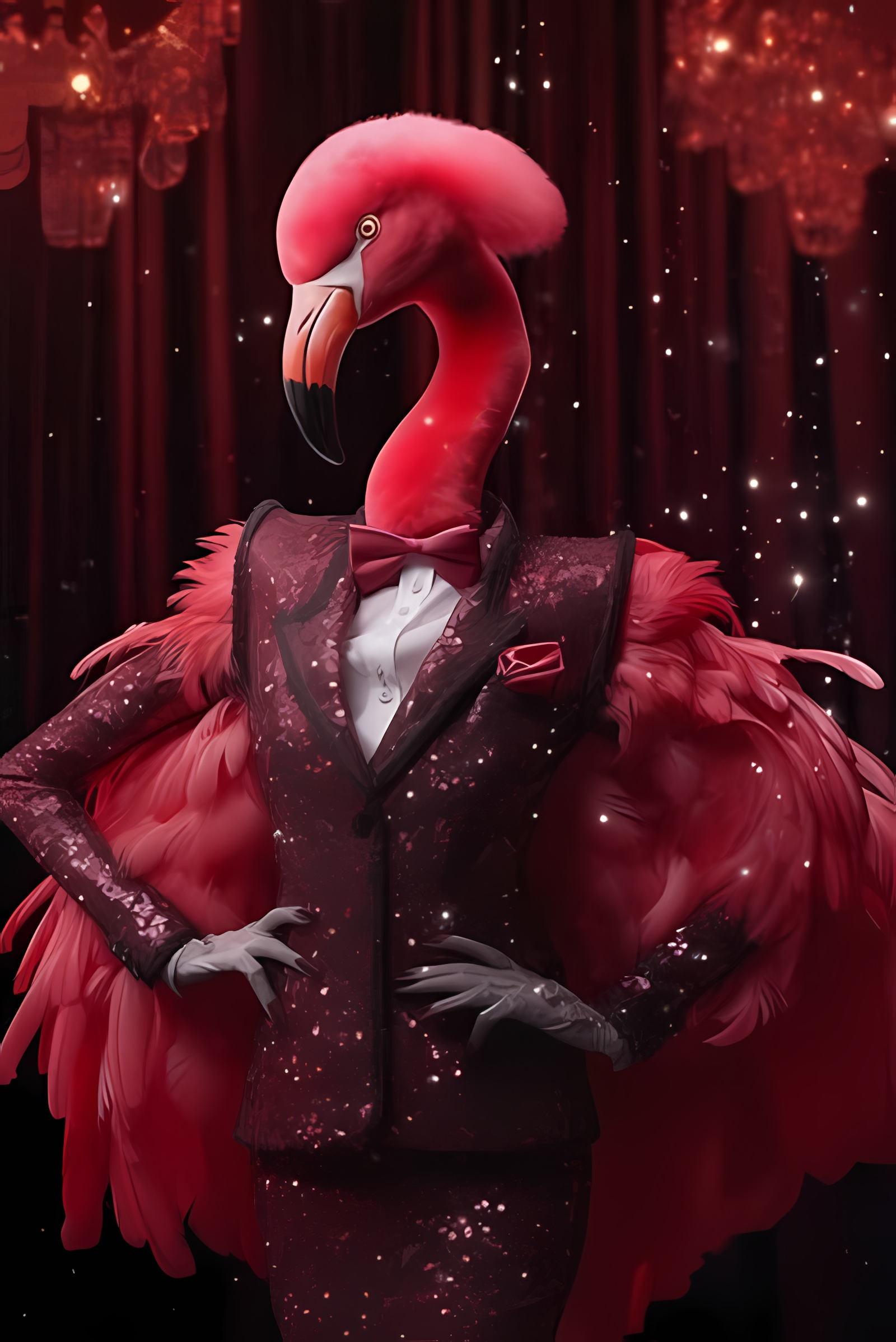 Crimson Gala Flamingo