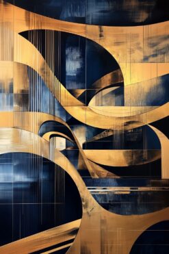 Midnight Gold Ribbons