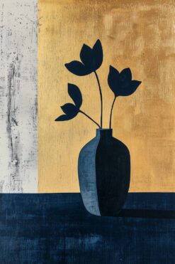 Midnight Vase Golden Calm