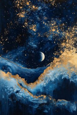 Starlit Tide of Gold