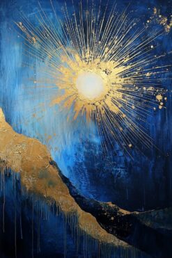 Golden Starburst Over Blue Ridge