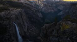 Sunset Falls Over Granite Valley