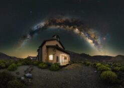 Milky Way Over Desert Cabin