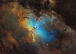 Celestial Heart Nebula Glow