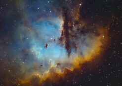 Sapphire Nebula Golden Dawn