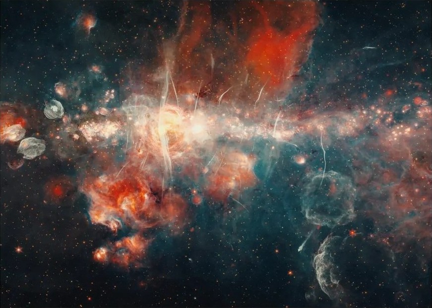 Celestial Emberburst Galaxy Glow