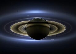 Saturn Ring Eclipse Glow