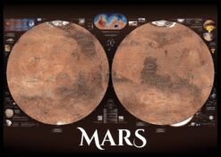Vintage Mars Map Poster