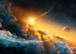 Sunrise Above Alien Clouds