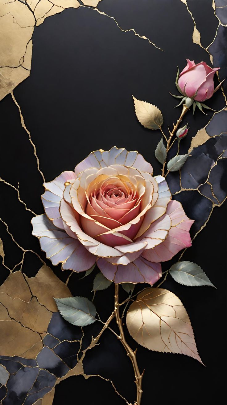 Kintsugi Rose Elegance