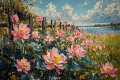 Lakeside Lotus Bloom Serenity